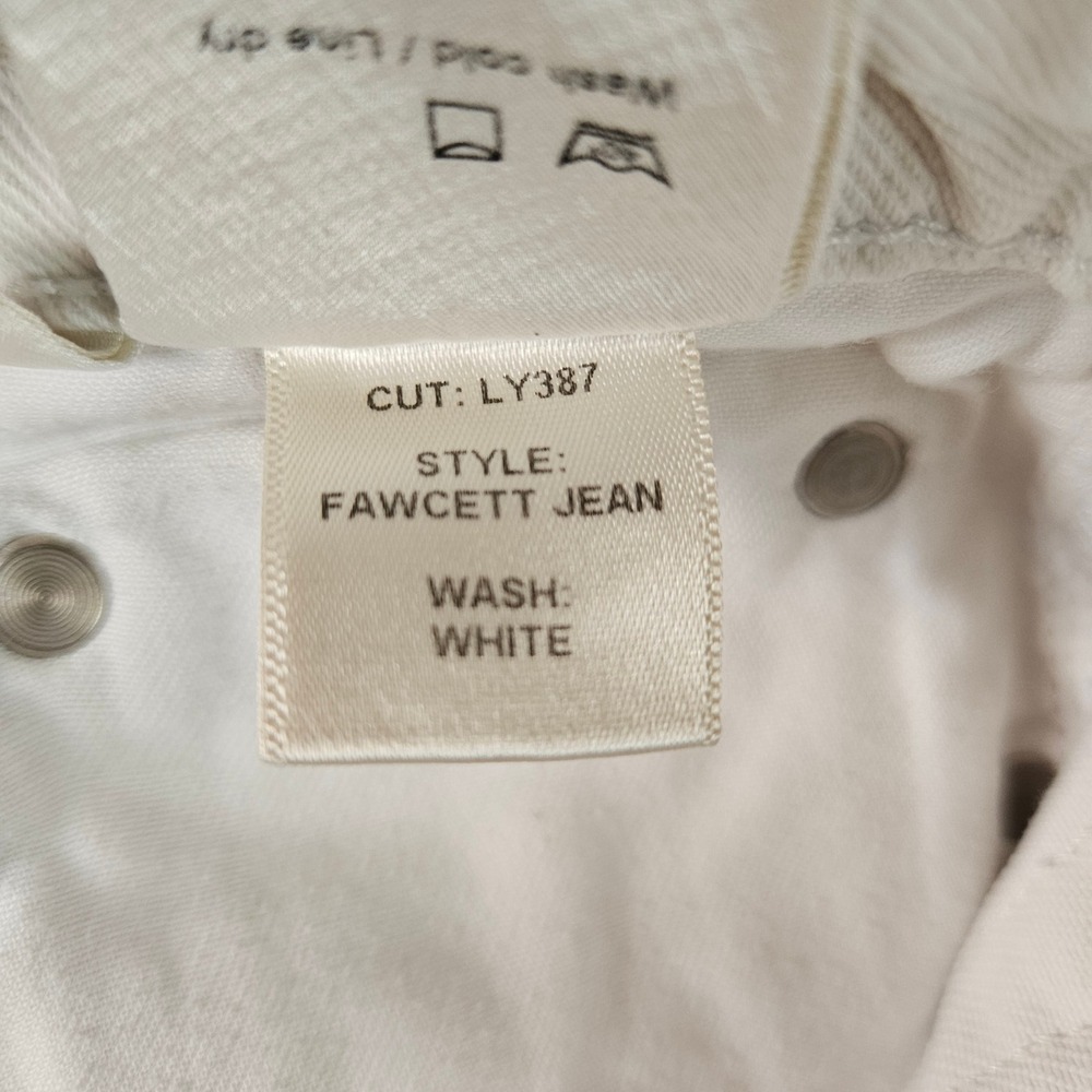 Reformation Fawcett Jean White Button Fly Wide Leg Denim Womens Size 25 - Picture 8 of 10